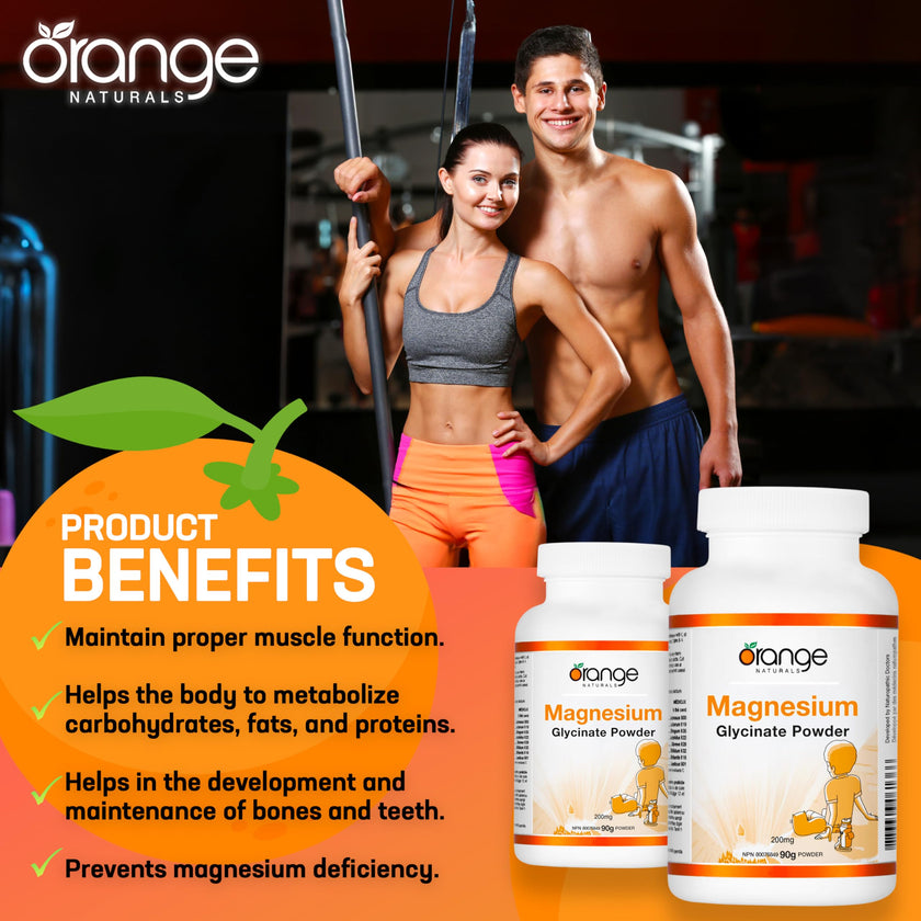 Orange Naturals - Magnesium Glycinate Powder (90g)