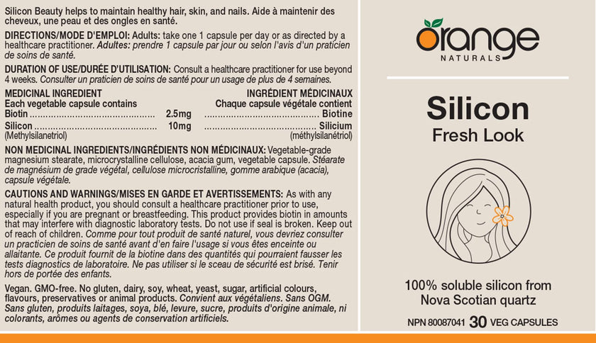 Orange Naturals - Silicon + Biotin Fresh Look (30vcap)