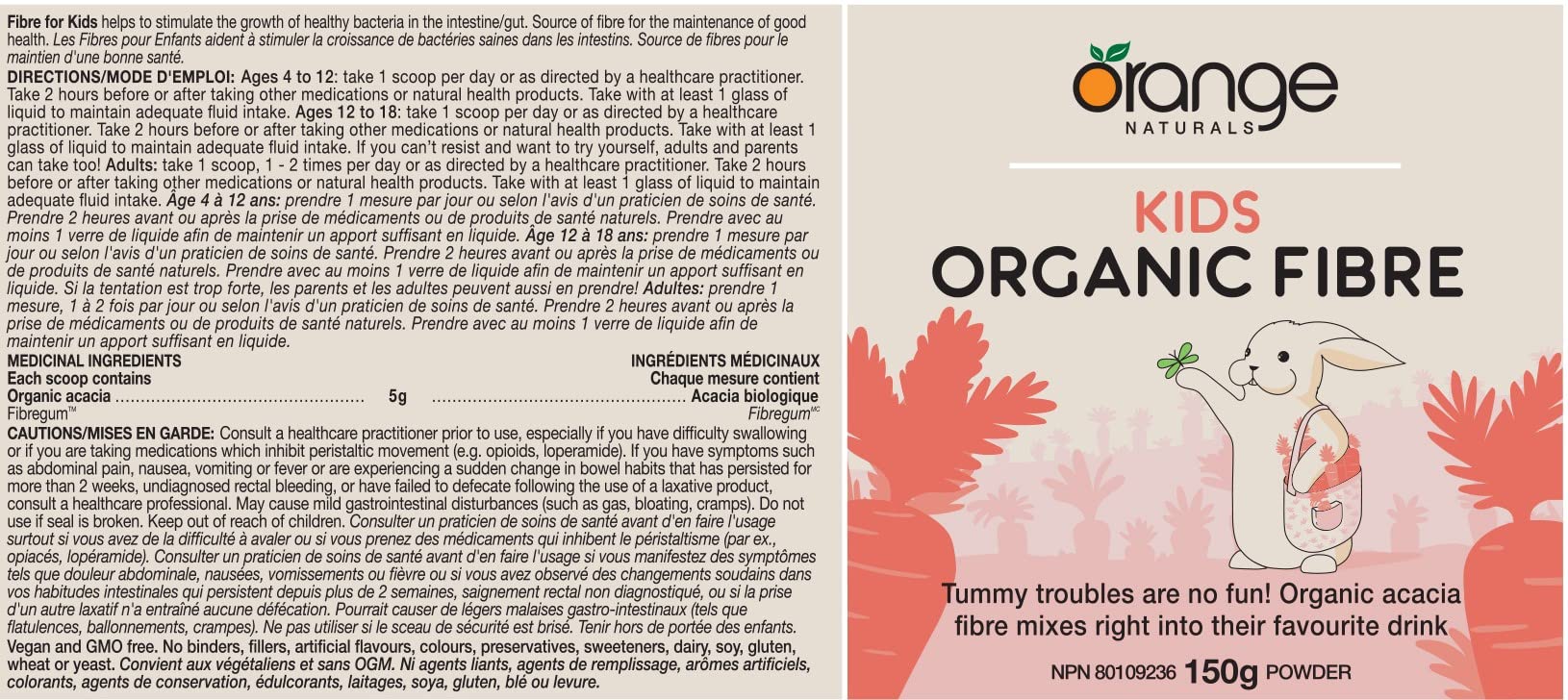 Orange Naturals - Kids Organic Fibre (150g)