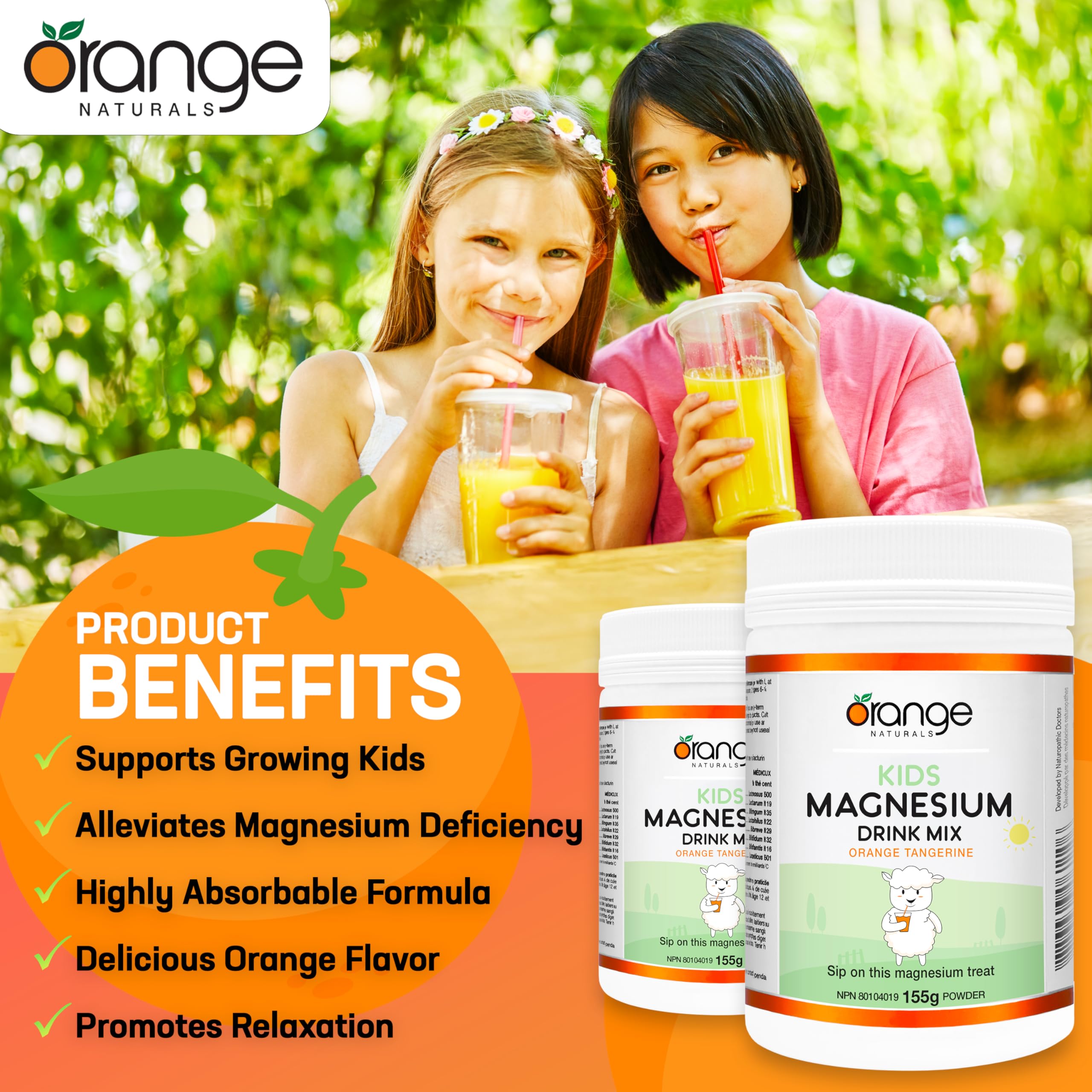 Orange Naturals - Kids Magnesium Drink Mix (155g)