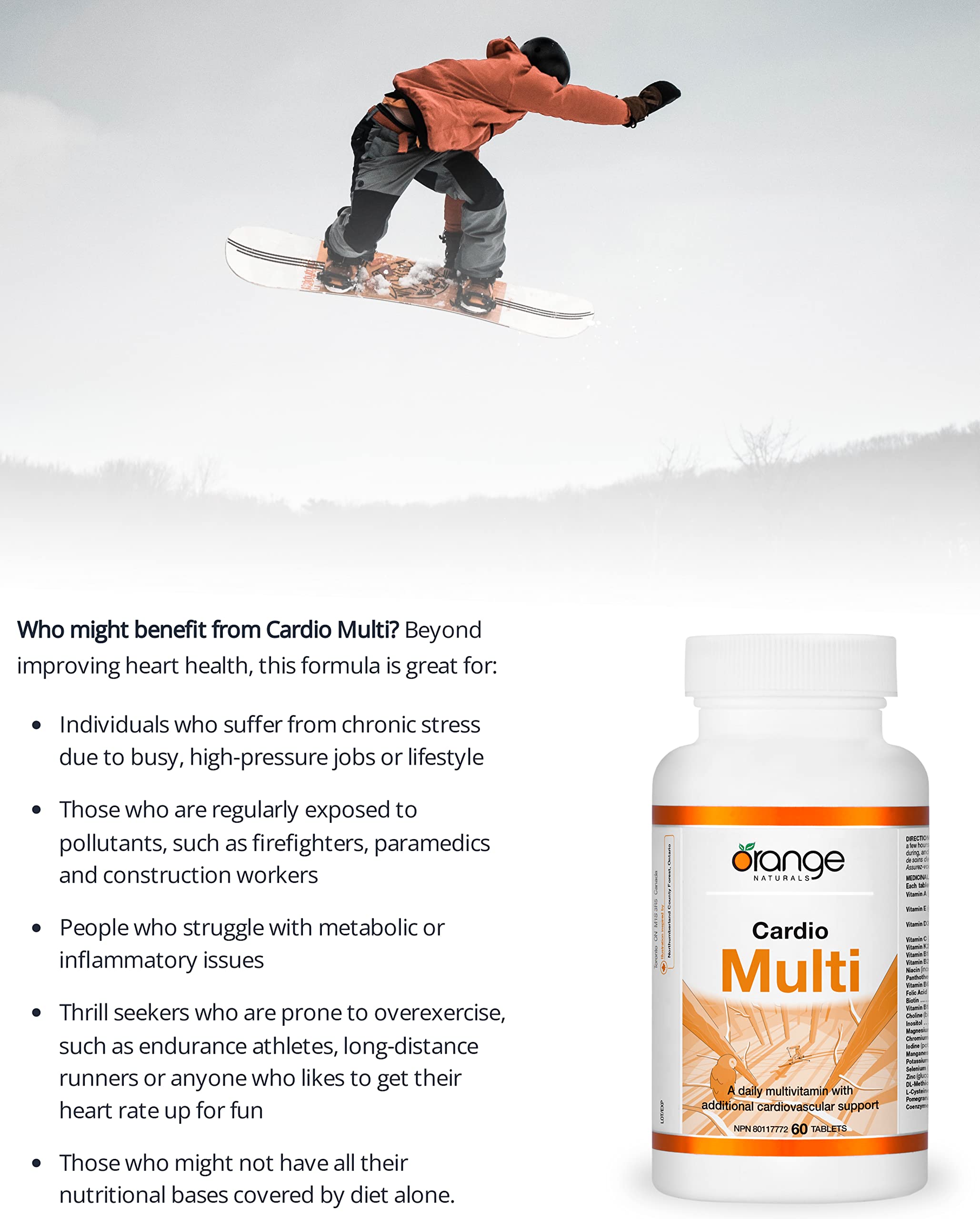 Orange Naturals - Cardio Multi (60tab)