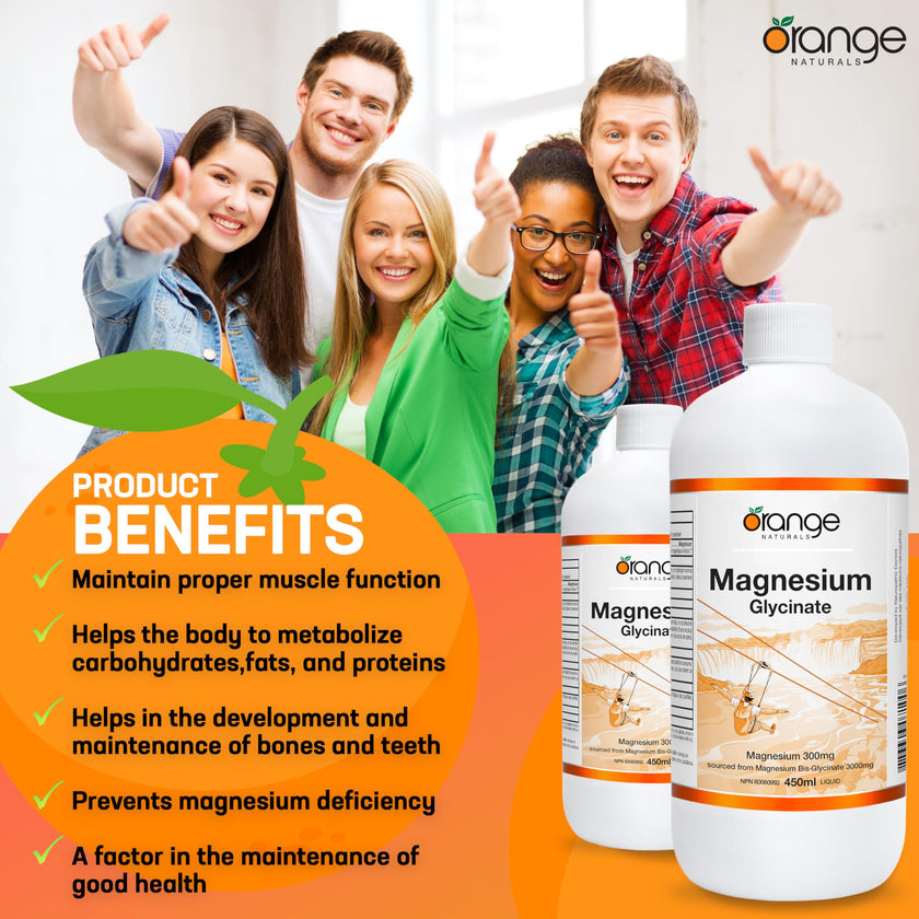 Orange Naturals - Magnesium Glycinate Liquid (450ml)