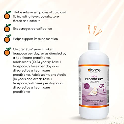 Orange Naturals - Kids Elderberry + Vitamin C (450ml)