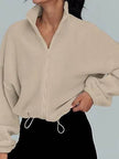 Women's Polar Fleece Sports Velvet Stand Collar Zipper Jacket