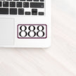 888 Angel Number Abundance and Alignment Sticker