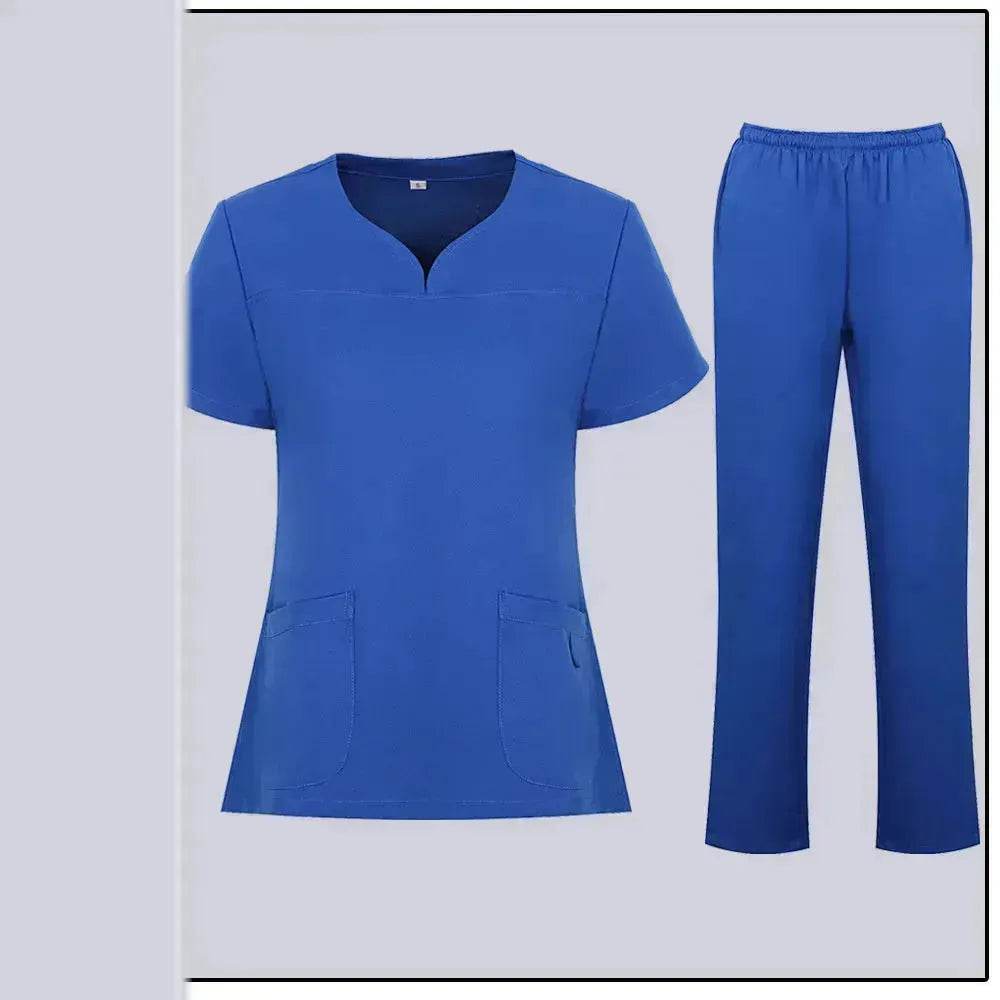 Women Nurse Uniform Female - Hospital Nurse Costume - V Neck Top Pants Set