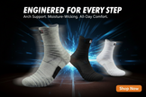 Cotton Blend Ankle Socks – Black, White & Gray | Short & Middle Tube