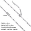 Stainless Steel Vacuum Vapor Plating 18K Gold Color Protection Lip Chain Necklace