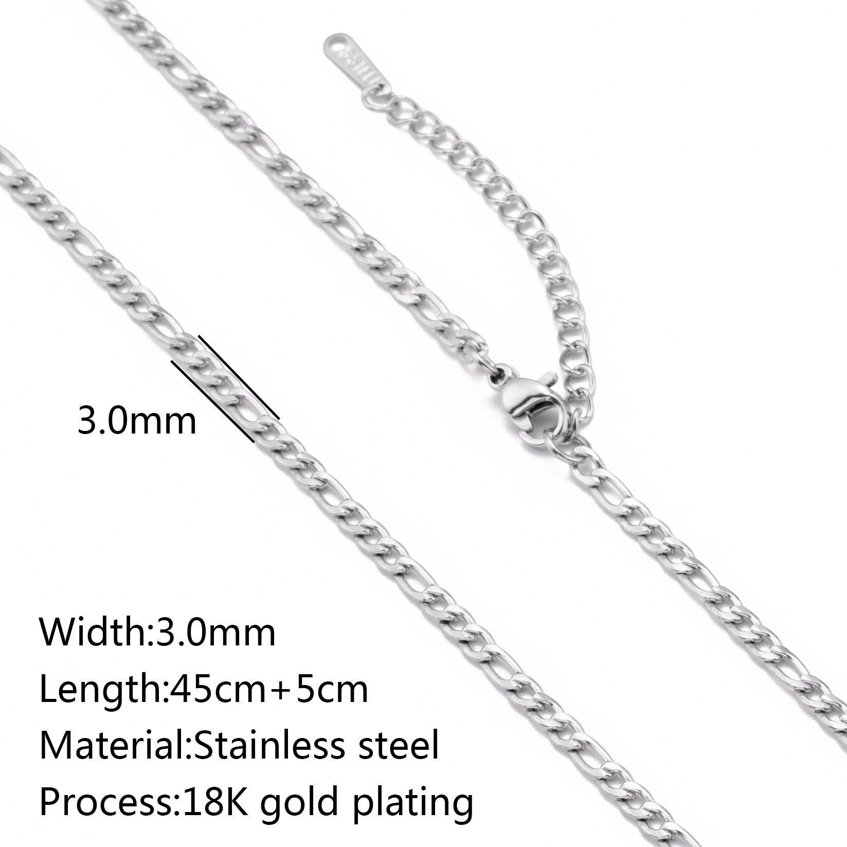 Stainless Steel Vacuum Vapor Plating 18K Gold Color Protection Lip Chain Necklace