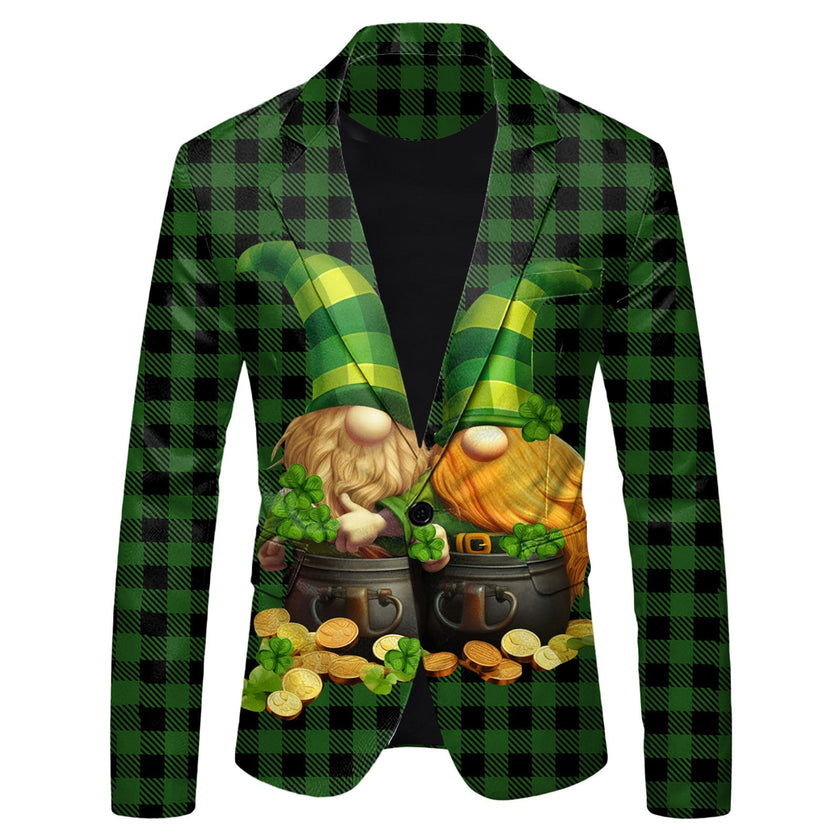 Men's Slim Fit Plaid Business Blazer – 14 Colors, S–3XL