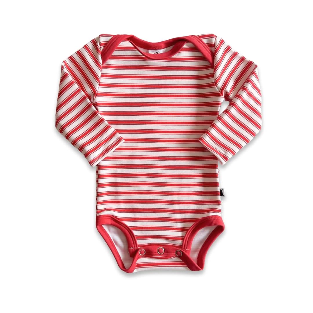 Baby Long-Sleeve Bamboo Onesie | Eucalyptus Gingham