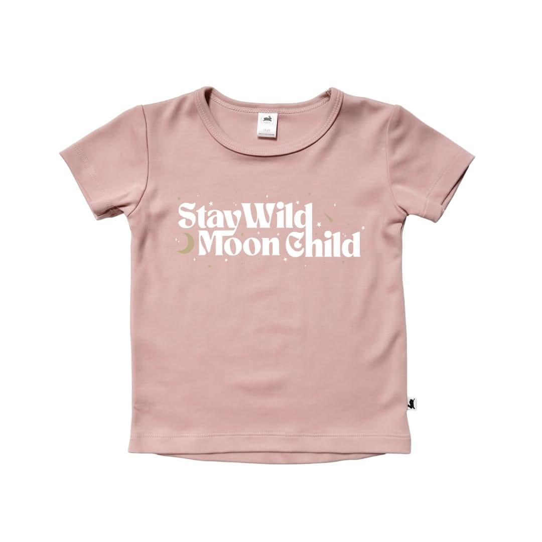 Baby/Kids' Bamboo Graphic T-Shirt | Planets In Black
