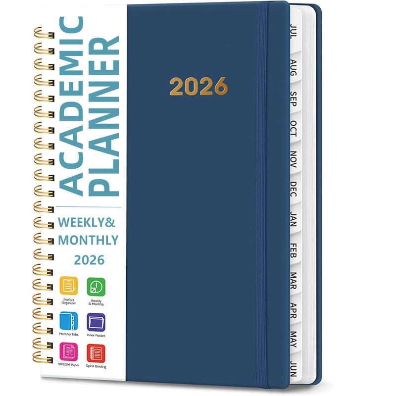 A5 Coil Planner Notebook 2026 – Spiral Bound Daily Planner in 6 Colours