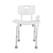 Shower Chair, Shower Seat With Back, Adjustable Height Shower Stool, Shower Chair For Inside Shower Bathtub, Non-slip Bathroom Bench Bath Chair For Elderly Disabled Handicap, 350 Lbs Capacity
