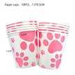 Dog Paw Party Tableware Set – Birthday Plates, Cups, Cutlery & Decorations