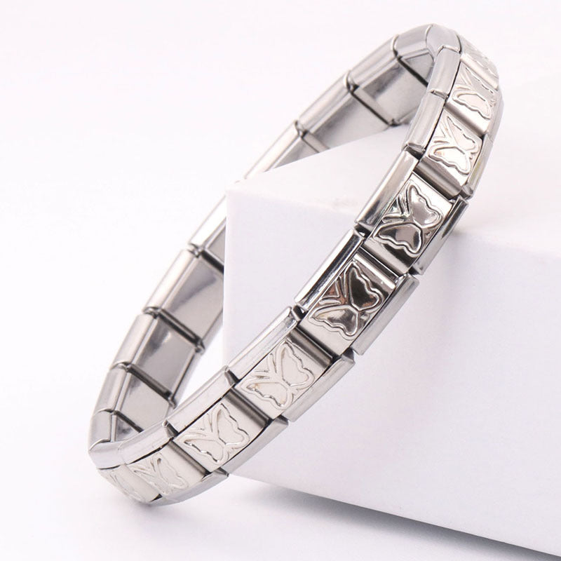 Fashion Personalized Stainless Steel Bracelet – Removable Electroplated Unisex Jewelry