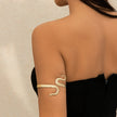 Hip-hop Spiral Stone Open Arm Bracelet – Electroplated Iron Tassel Circle Jewelry