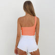 Casual Summer tops One shoulder crop tank top ladies