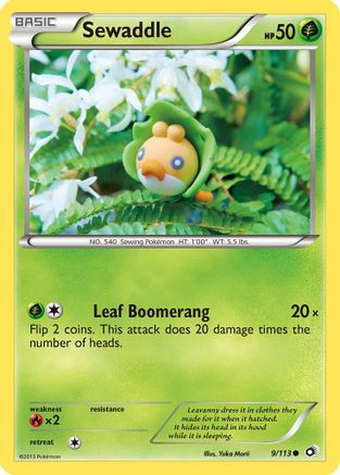 Sewaddle (9) 9/113 - Legendary Treasures