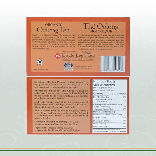 Uncle Lee's Tea - Organic Oolong Tea (40bg)