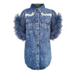 Denim Jacket Women Casual Sleeveless Lapel Style