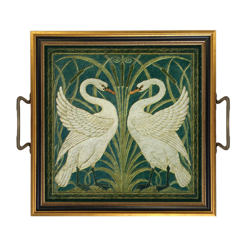 Twin Swans Decorative Tray