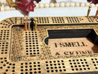 Personalized Cribbage Board with Card and Pegs Storage,Rectangular Size,With Scoring Panel
