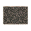 Botanical Star Woven Blanket — Reversible Leaf & Star Pattern Throw