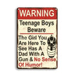 Creativity Retro Metal Home Decoration Tin Painting Novelty Signs