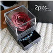 Eternal Flower Rose Jewelry Box for Birthday Presents Valentines Day Wedding Gift Box