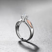 Fashion Electroplated Angel Wings Gold Crystal Women Ring