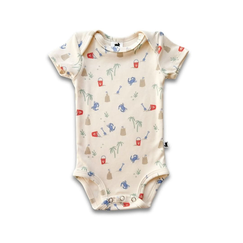 Bamboo Baby Short-Sleeved Onesie | Tangerine Crush