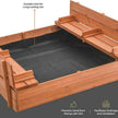 Play22 - Large Wooden Kids Sandbox with Lid