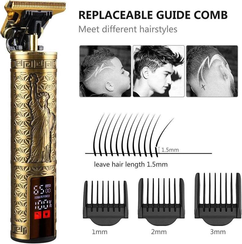 Beard Trimmer Hair Clippers Cordless Hair Cutting Kit Barber Shaving Machine For Men USB Rechargeable 1 PCS