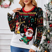 Elk Jacquard Santa Claus Knitted Sweater