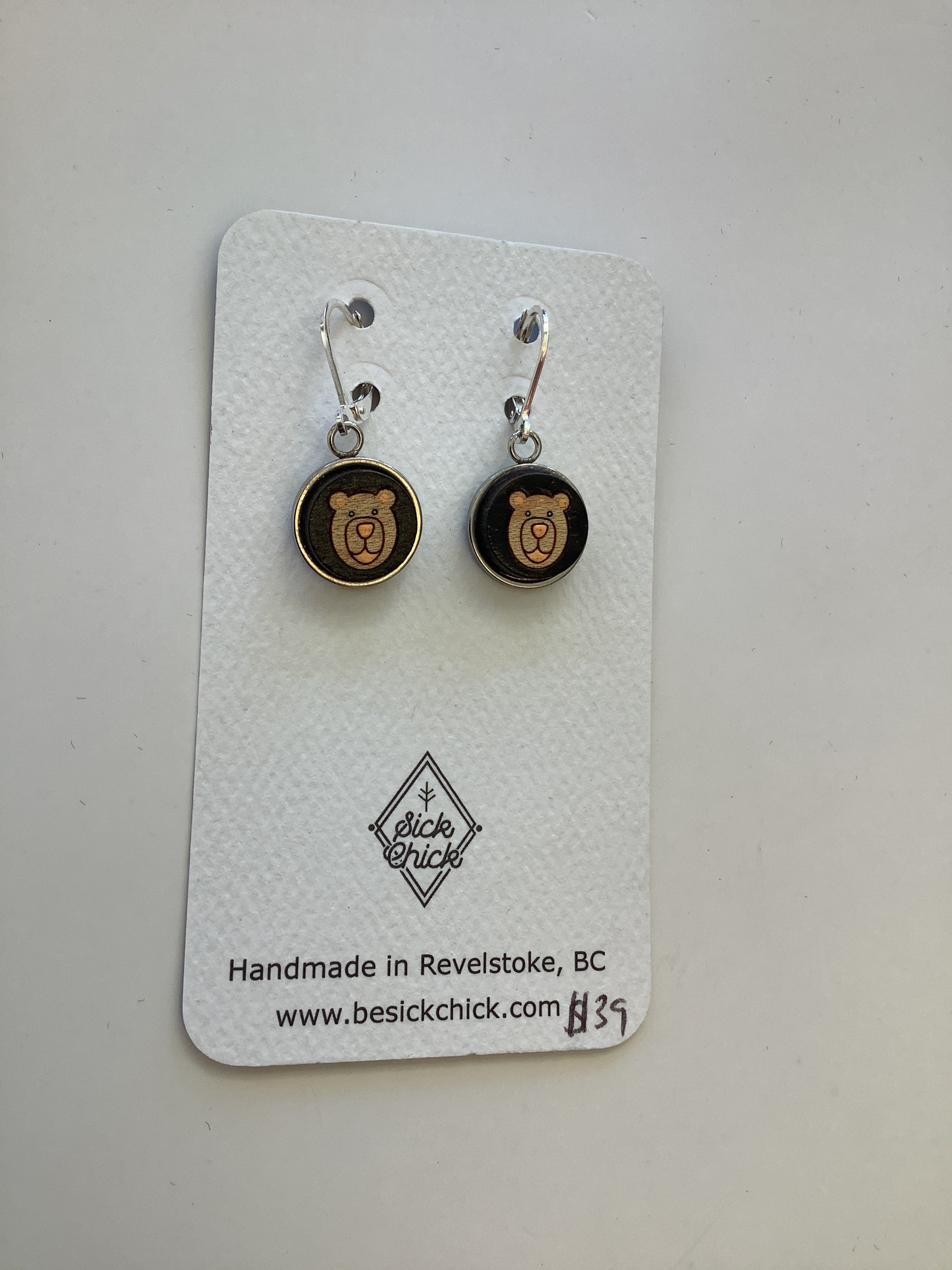 Bear Dangle Earrings - Sick Chick (Revelstoke, BC)
