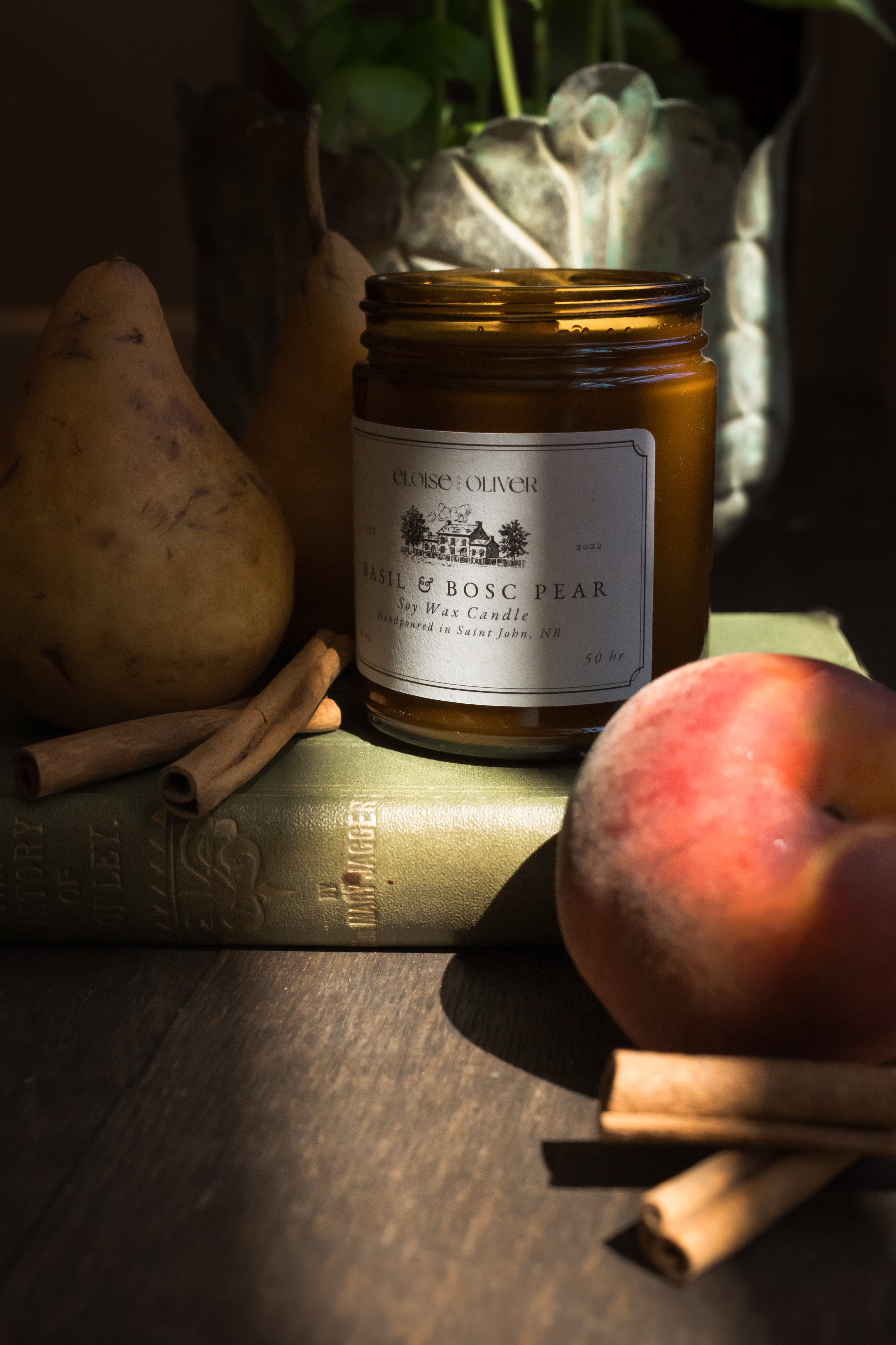 8oz Basil and Bosc Pear Candle