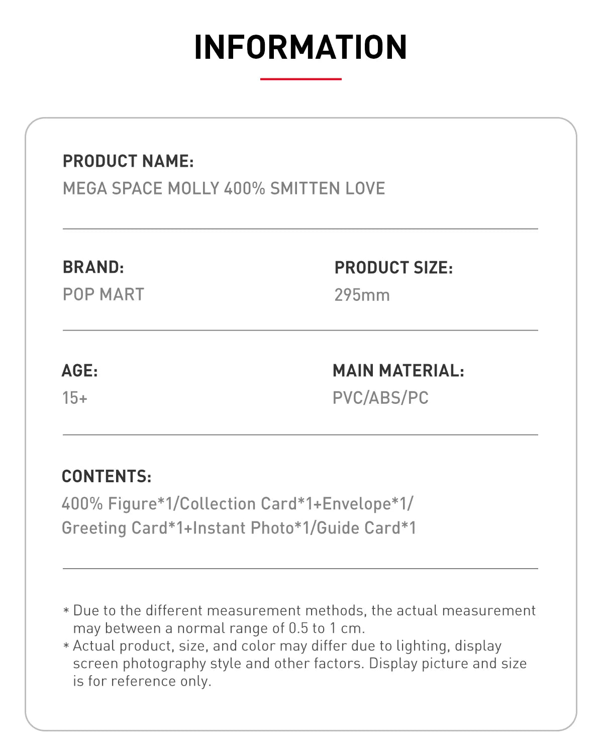 MEGA SPACE MOLLY 400%, 1000% SMITTEN LOVE Pre order