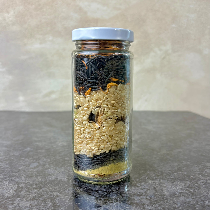 FORAGER’S SOUP: WILD RICE AND MUSHROOMS