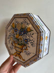 Vintage Floral Tin with Italian Tile Design