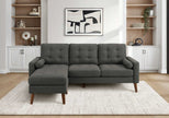 Sofa chaise longue avec deux coussins de 85