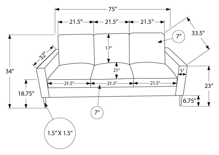 Sofa de 77