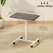 Eden Height Adjustable Standing Desk with Wheels and Headphone Hook-Grey