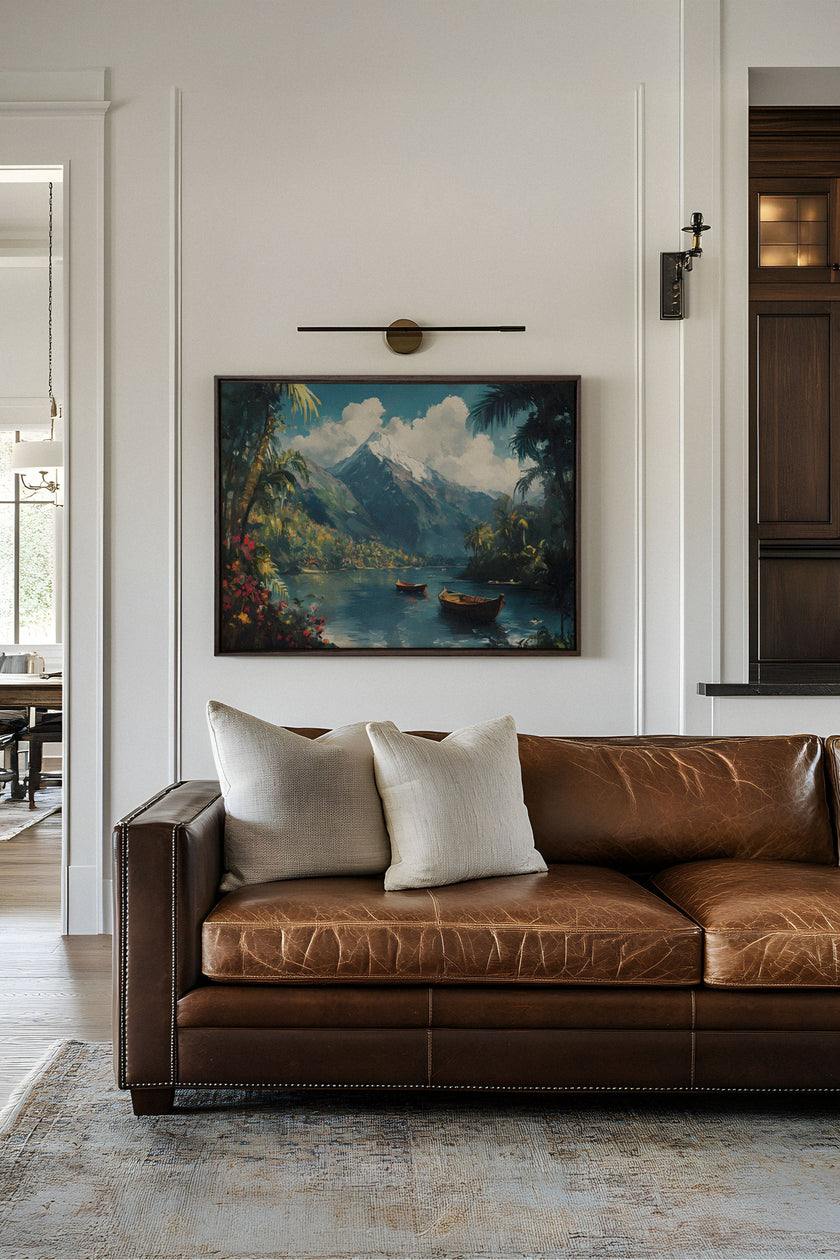EMERALD LAGOON, Oeuvre sur toile étirée