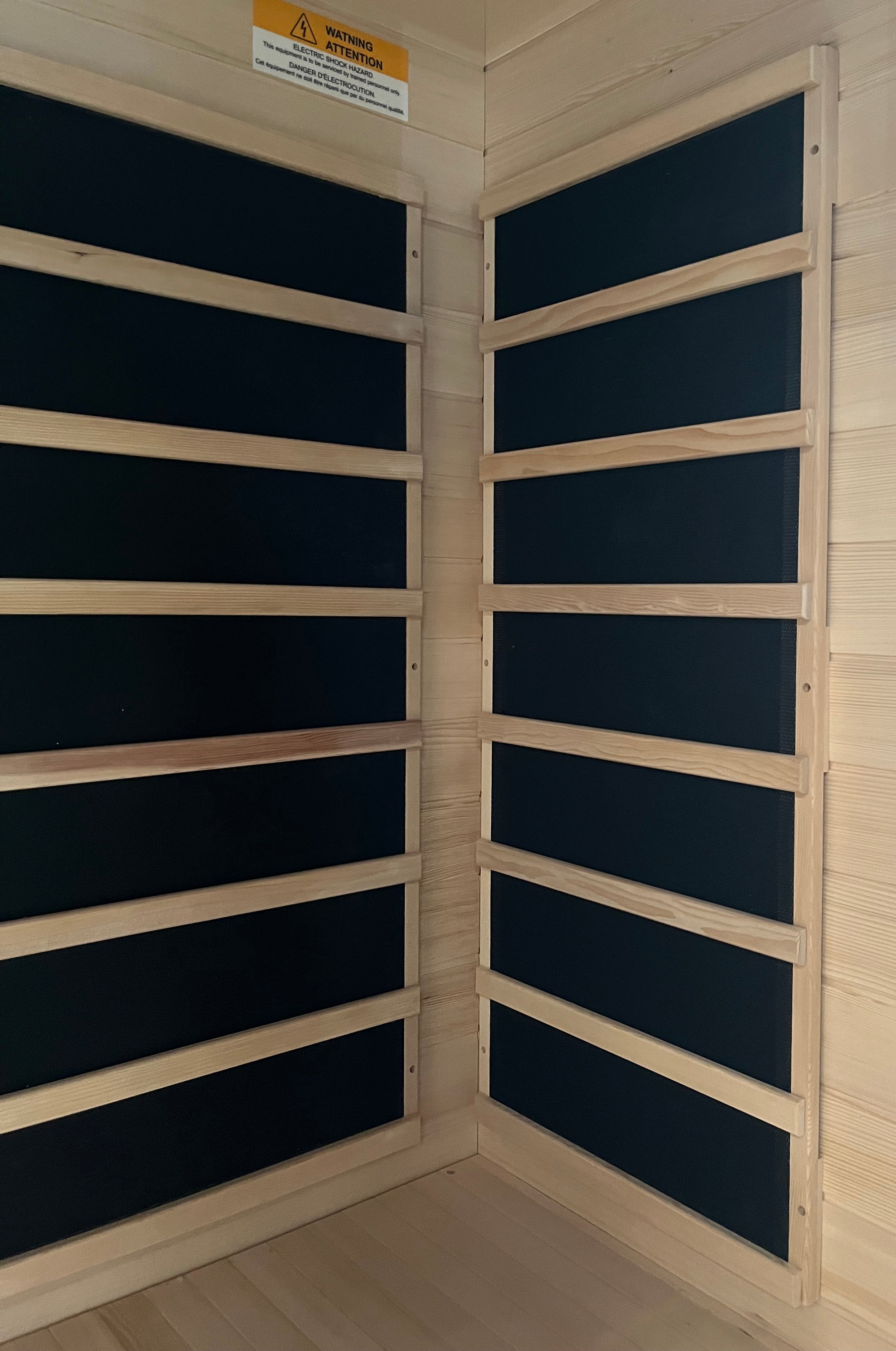Blisspod, Vienna, Far Infrared Sauna Canadian Hemlock Very Low EMF Sauna, 4 Heaters – 2 Persons
