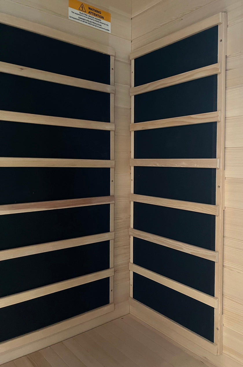 Blisspod, Vienna, Far Infrared Sauna Canadian Hemlock Very Low EMF Sauna, 4 Heaters – 2 Persons