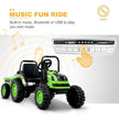 2026 6v Tractor Powered Ride-On Car Remote Control with Detachable Wagon