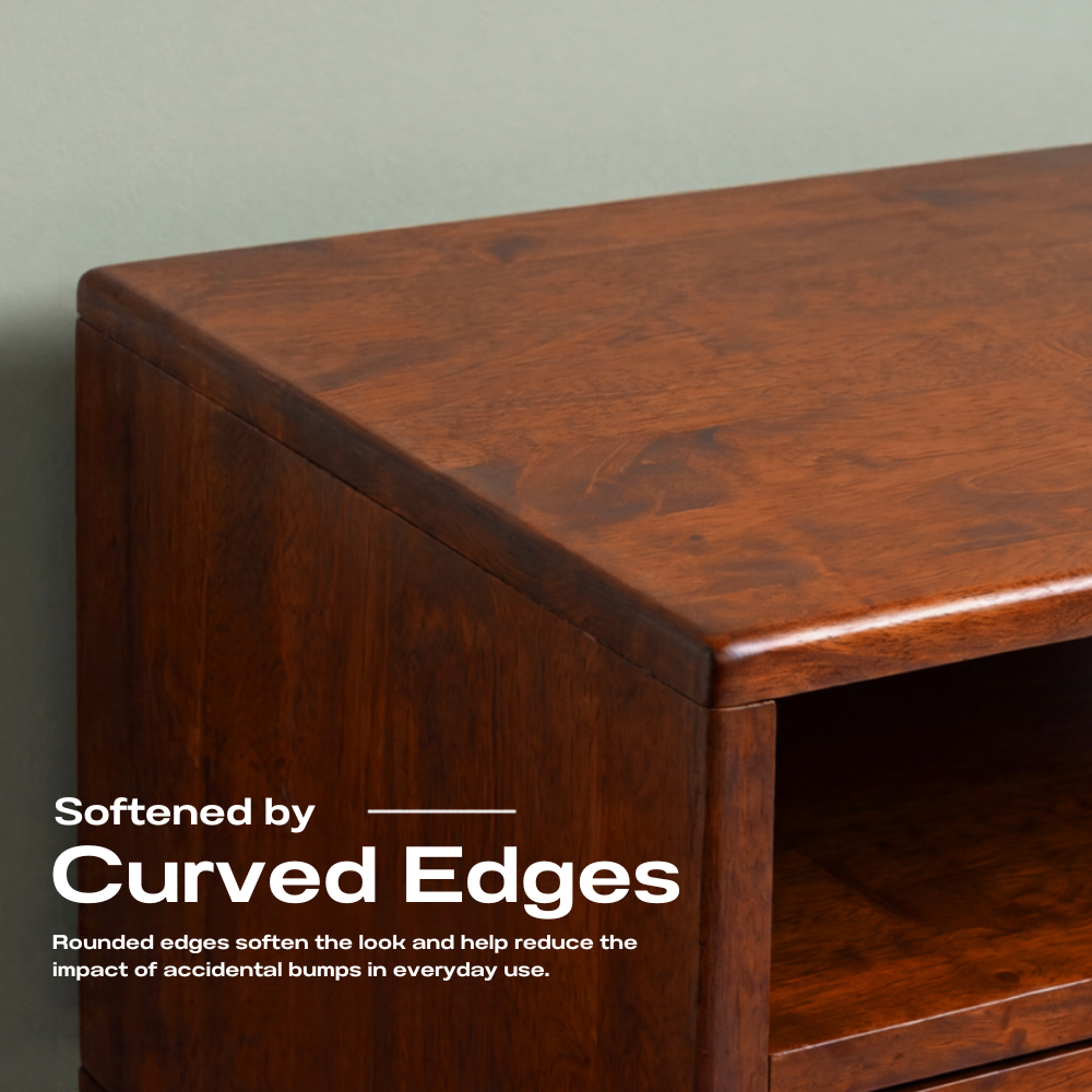 Savana Single Drawer Solid Wood Nightstand