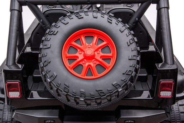 Voiture électrique pour enfant 2 places RAIDER, style Jeep, 24V, avec télécommande et roues arrière, modèle 2025.