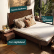 Rum Solid Wood Nightstand